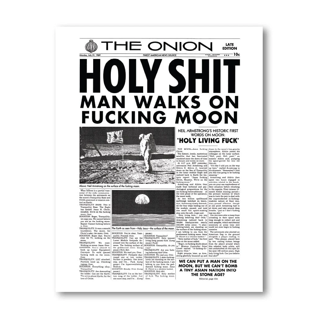 'Man Walks On Moon' Poster
